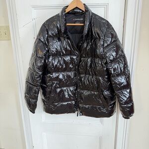 Calvin Klein Shiny Black Puffer Jacket for Men